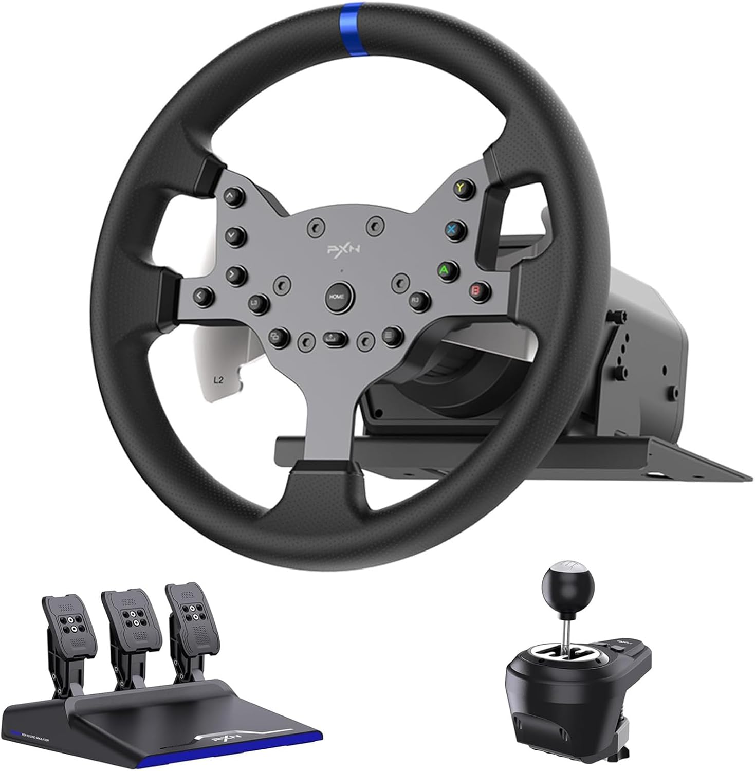 PXN V99 Force Feedback - Volante de carreras para PC/PS4/Xbox