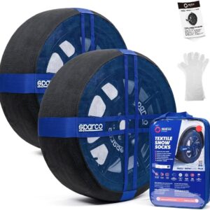 Sparco SnowShield PLUS - Cadenas de nieve textiles 2 unidades