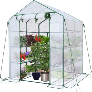 VOUNOT® Invernadero de Jardín 143x143x195 cm