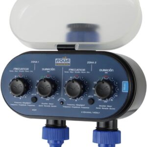 Aqua Control C4011 - Programador riego 2 zonas, negro/azul