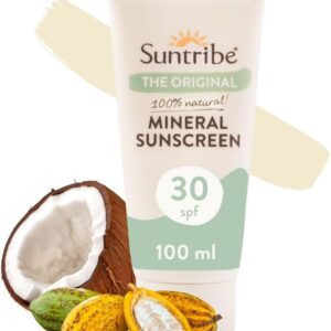Crema solar mineral FPS 30 Suntribe - 100 ml, tinte natural