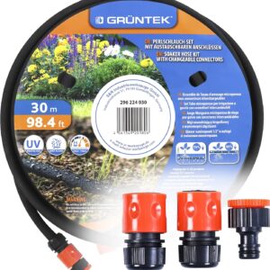 GRÜNTEK Manguera porosa exudante 30 m con 3 conectores