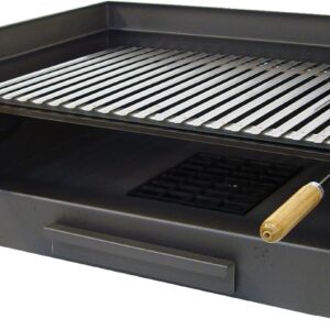 Imex El Zorro - Cajón Barbacoa Inoxidable 50x40x32 cm