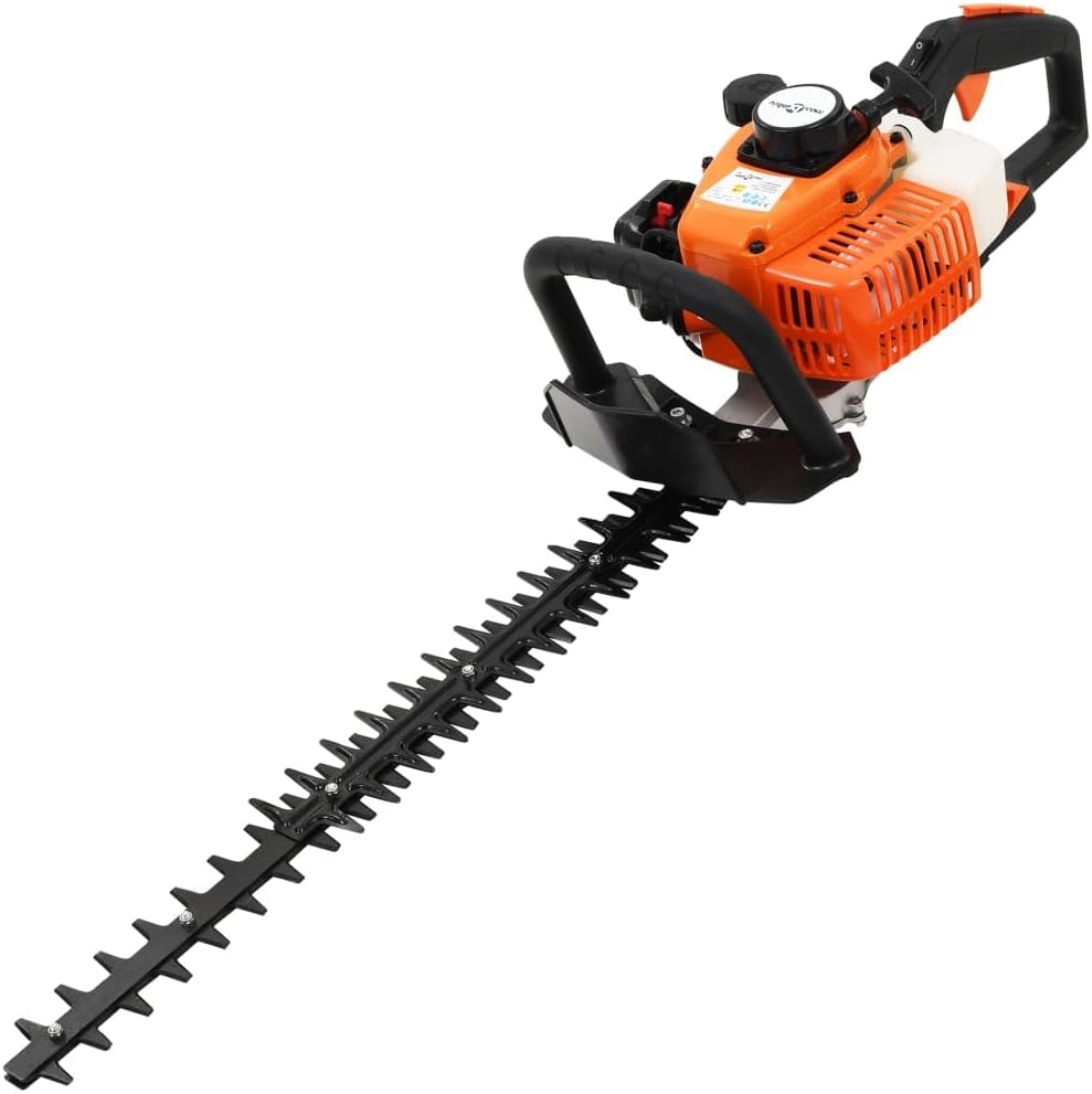 vidaXL Cortasetos Gasolina 722 mm Naranja y Negro