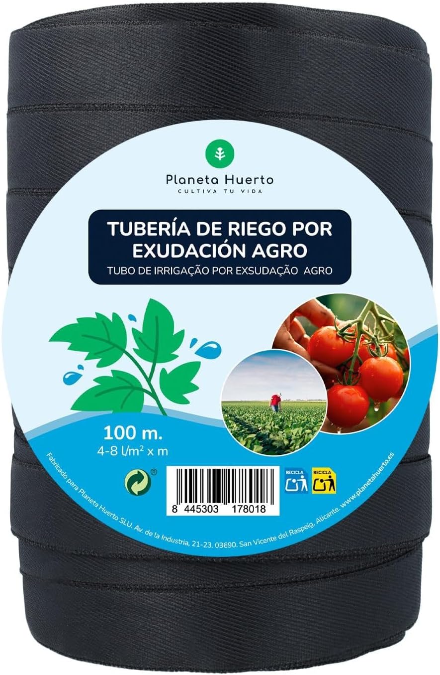 Planeta Huerto - Rollo Exudación Agro 100 m para Riego Eficiente
