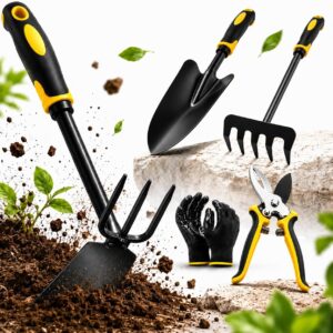 Kit 5 herramientas de jardinería ORATIC con guantes