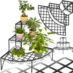 tectake® Estantería escalera 3 niveles para plantas - 60x60x60 cm