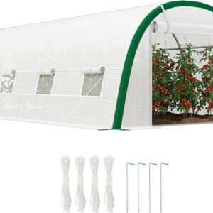 Invernadero Outsunny 6x3m con puerta enrollable y protección UV