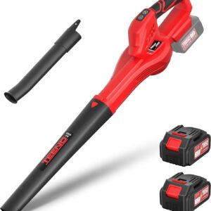 Soplador de hojas TEENO 210 km/h, 6 velocidades y baterías Makita
