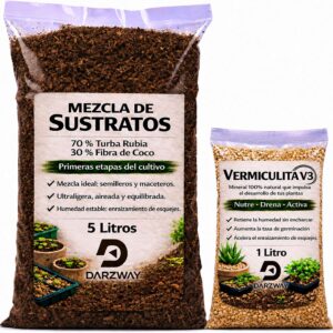 Sustrato profesional 5L + 1L vermiculita - Mezcla óptima para semilleros