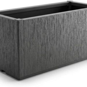 Jardinera exterior plegable 80x36x35 cm con drenaje