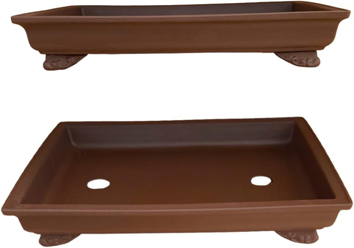 Maceta Bonsái Cerámica Rectangular 33x24x5.7 cm | Made in Japan