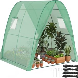 Invernadero Outsunny 180x180x200 cm con puerta enrollable