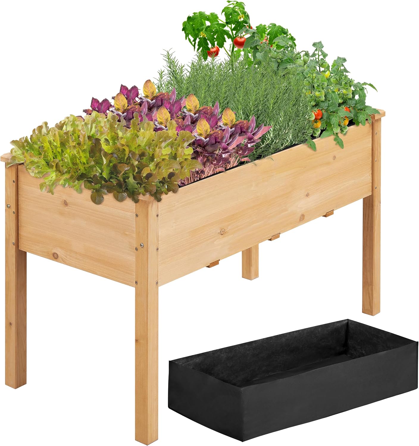 Yaheetech Huerto Urbano Macetero Rectangular Elevado 121x60x76 cm