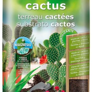 Flower Sustrato Cactus y Crasas 5 L | Ideal para Drenaje y Oxigenación