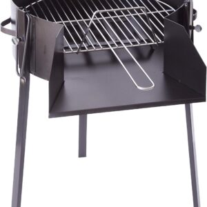 Barbacoa redonda LepantoGarden 50 cm carbón/leña portátil