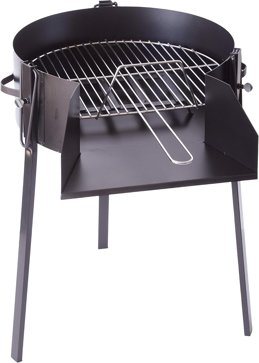 Barbacoa redonda LepantoGarden 50 cm carbón/leña portátil