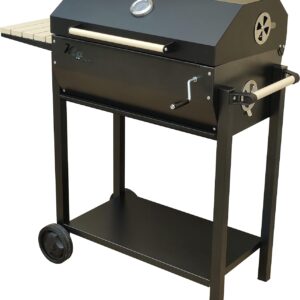 MG-Barbacoa de carbón con parrilla elevable y tapa