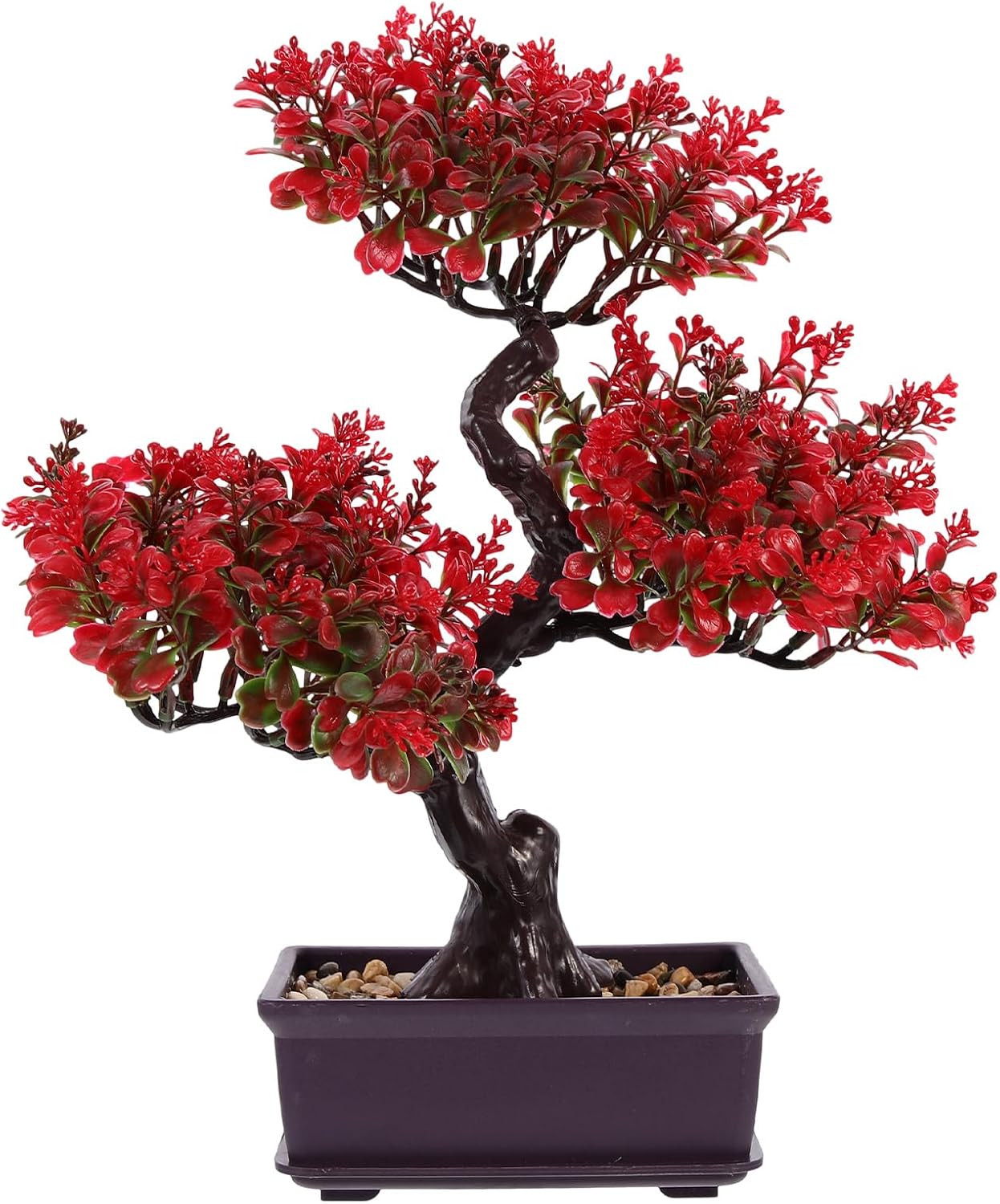 Bonsái artificial Cabilock rojo - Decoración elegante para hogar y oficina
