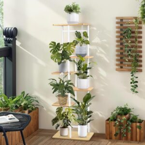 Estantería 6 niveles para plantas, 106 cm, negro