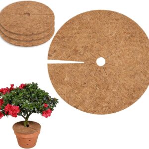 4 esterillas de coco para plantas con corte central (60 cm)