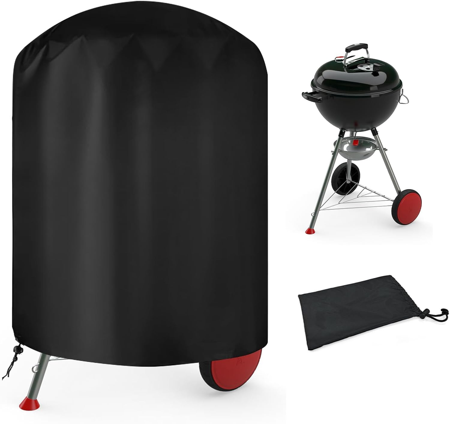 Funda impermeable para barbacoa 210D Oxford Ø61x72cm