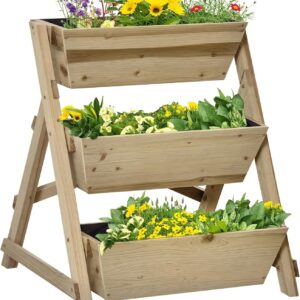 Jardinera escalera 3 niveles Outsunny para huerto urbano