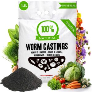 Humus de Lombriz 1,5 L - Fertilizante Orgánico Multiusos Baltc Worm
