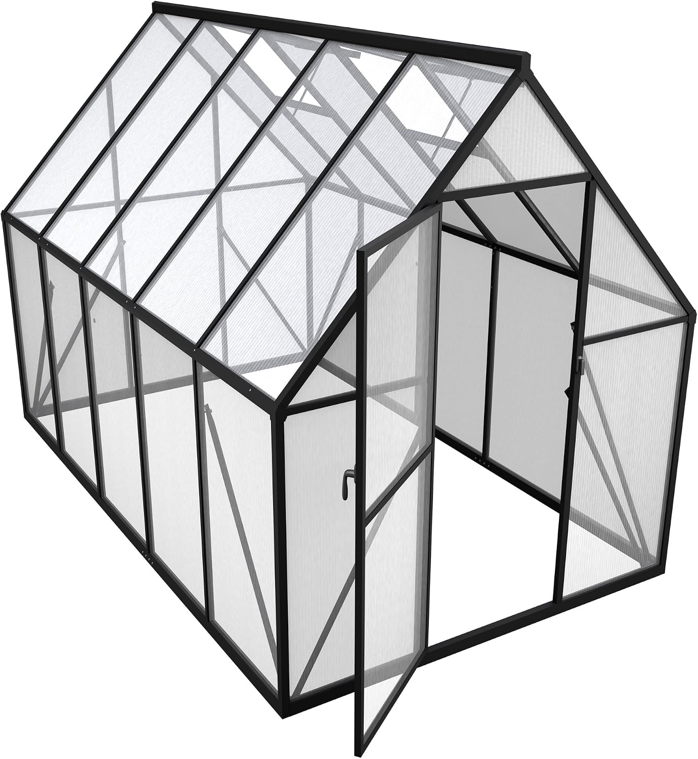 Invernadero de aluminio 280x180 cm con policarbonato