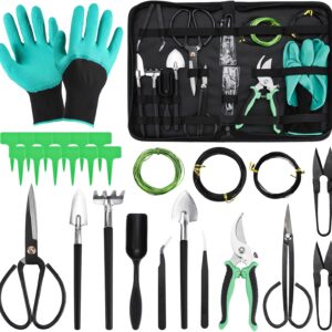 Juego de 28 herramientas de jardinería y bonsái TAVADA