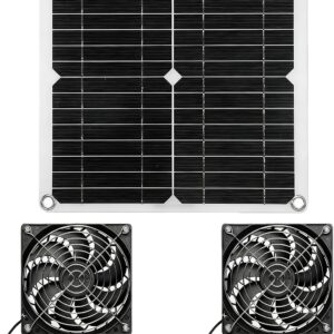 Kit ventilador solar 12W doble para exteriores