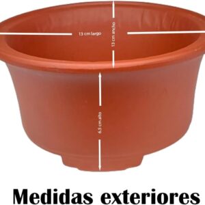 Maceta Bonsái Shohin Cerámica Roja 13x13 cm - Gres SETO Japón