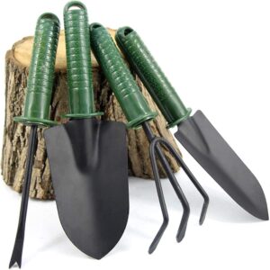 Set de 4 herramientas mini jardín Hoxfly (verde)