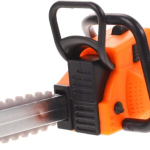 TOYANDONA - Motosierra mini realista naranja para casa de muñecas