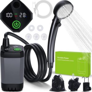 Spopal Ducha Portátil Camping 6000mAh con Pantalla