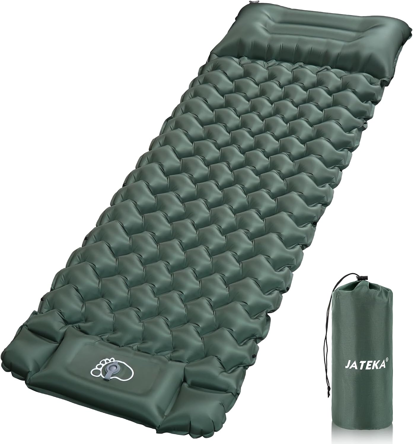 JATEKA Esterilla Camping Inflable Individual con Almohada
