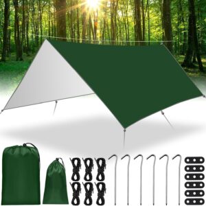 Toldo de camping 3x3 m MWZEAUL, lona impermeable para exterior