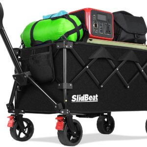 SLIDBEAT Carro playa plegable 150L - Acero inoxidable
