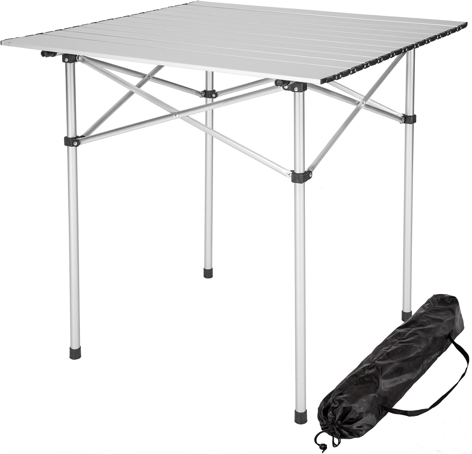 tectake® Mesa Plegable Aluminio 70x70 cm - Ideal para Exterior