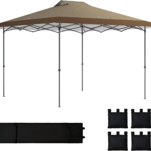 Carpa plegable Outsunny 4x4 m, cenador pop-up con bloqueo central
