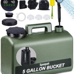 Spopal Ducha Portátil Camping 10000mAh con Pantalla Temperatura
