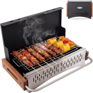 Barbacoa portátil de carbón HOMAVO plegable