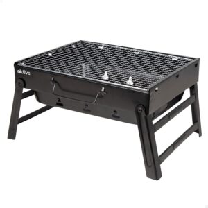 Barbacoa portátil AKTIVE 63031 negra, plegable y ligera