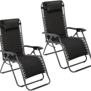 LOLAhome 2 Sillas Gravedad Cero - Pack Negro