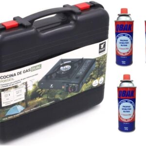Cocina portátil de gas 2 en 1 con maletín UBOON