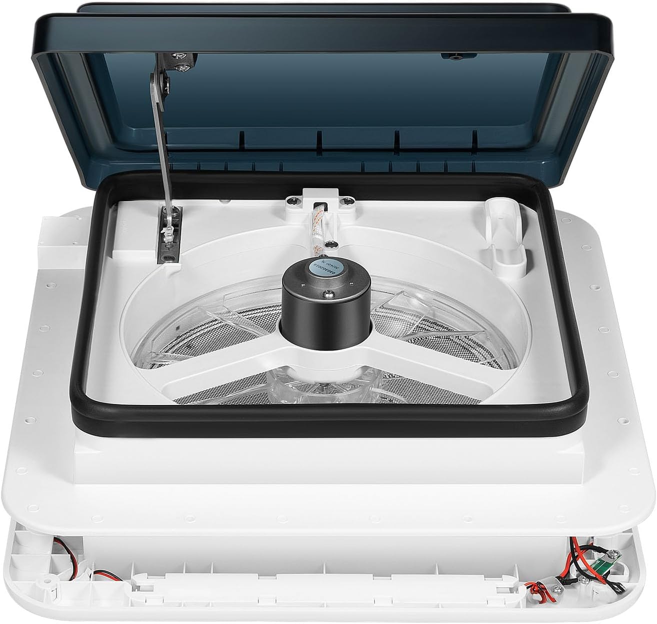 Ventilador 12V autocaravana, aire acondicionado de techo con LED