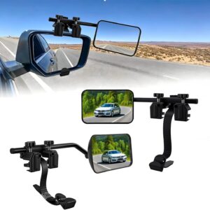 Espejos caravana 2 uds. giratorios 360°, plegables y resistentes