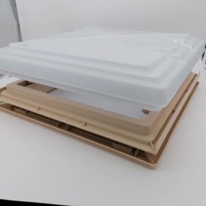 CR-MOESANCO® Claraboya 40x40 cm con tornillos inoxidables