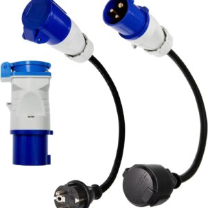 Adaptador CEE-Schuko 16A 230V para autocaravana