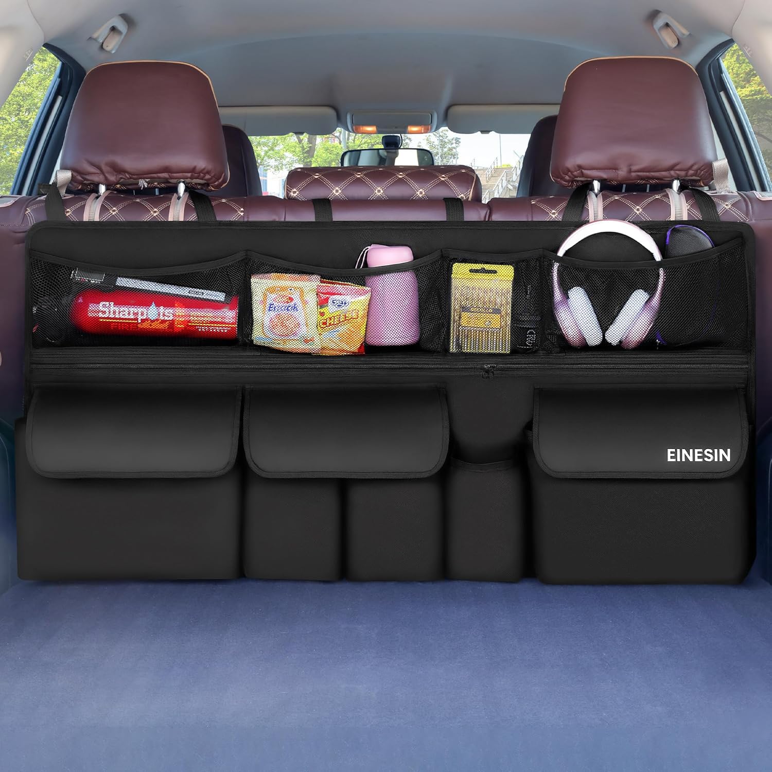Einesin Organizador Maletero Coche, 9 Bolsillos Impermeable